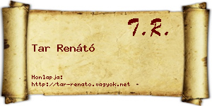 Tar Renátó névjegykártya